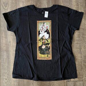 Haunted Mansions Disney Villian Stretching Portrait Cruella De Vil Womens T-XXL